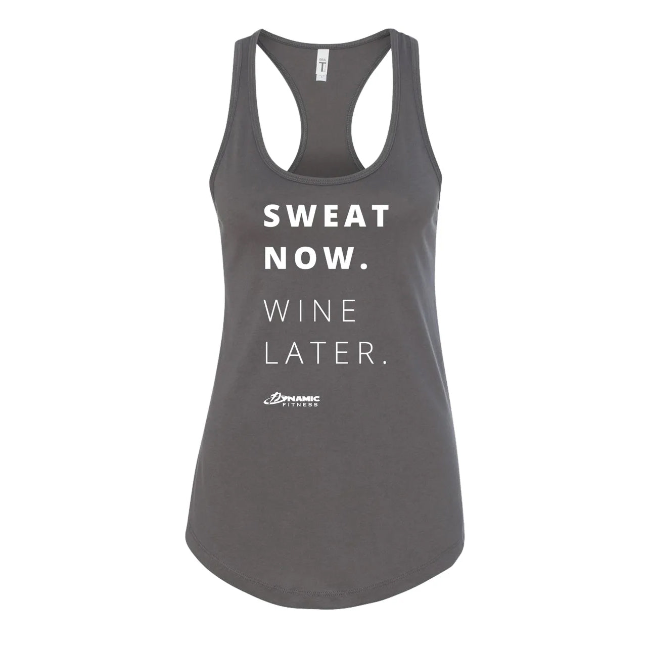 Sweat Now. Wine Later. Ladies Tank