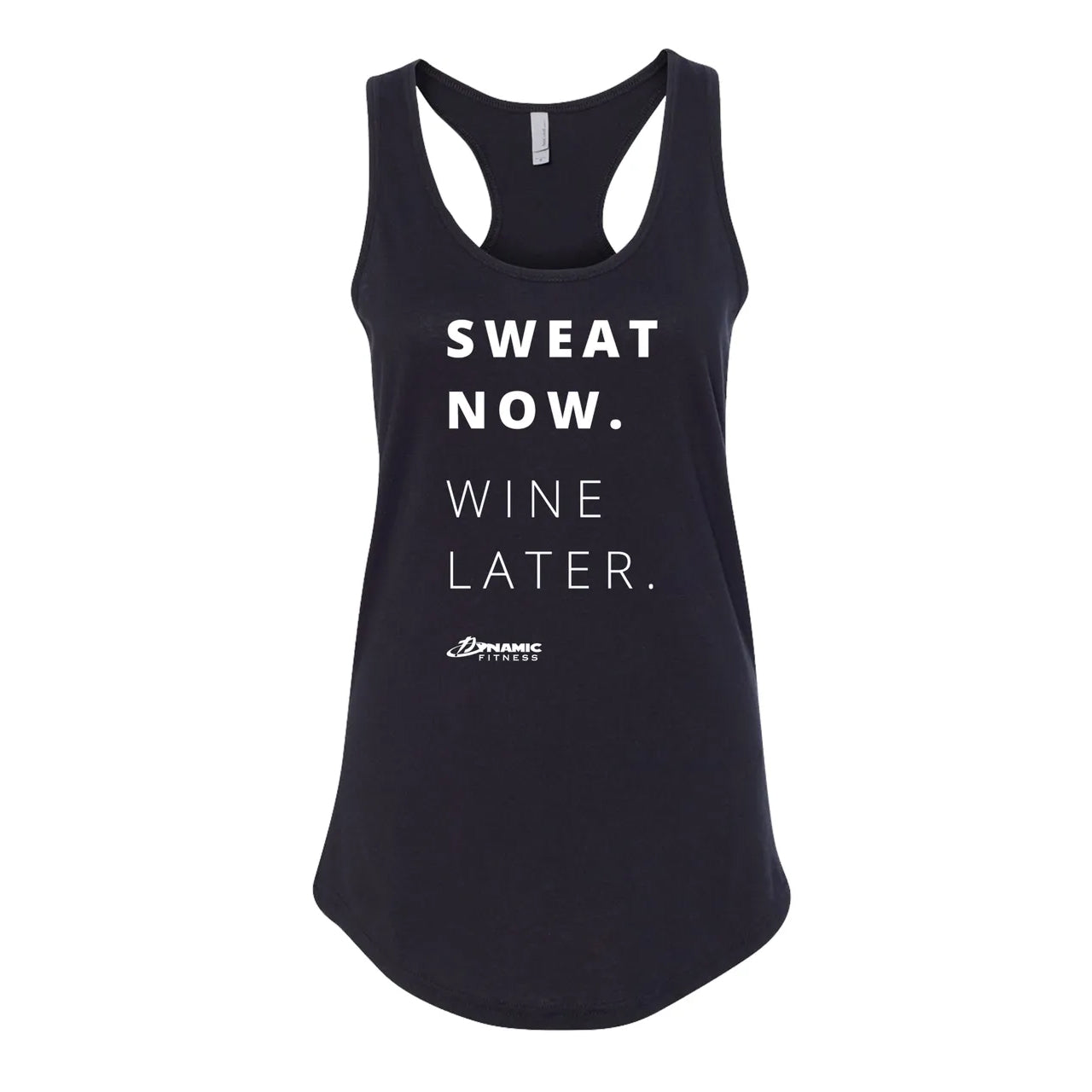 Sweat Now. Wine Later. Ladies Tank