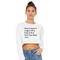 Workout Ladies LS Crop Tee